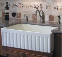 Whitehaus Fluted Fireclay Sink WH5020 - Promotion Classic Fireclay Sink - WH5020