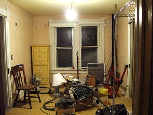 before renovation - junk closet
