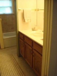 Before & After Bathroom #4 - dark and dingy bathroom