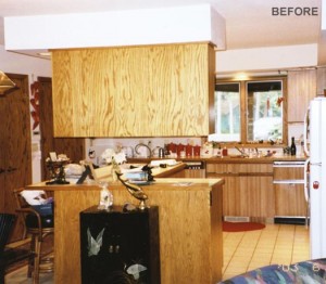 Before and after kitchen - sore thumb