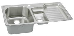 Elkay Harmony Double Bowl Sink with Ribbed Work Area and Cutting Board