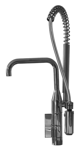 Aquabrass Gesto Spray Professional Pull-Down Kitchen Faucet with Swivel Spout