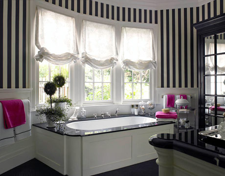 Black & White Eclectic Bathroom