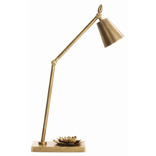 Arteriors Corsage Vintage Brass Adjustable Lamp