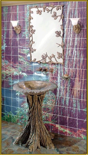 Elite Bath Fairy Tale Oak Pedestal Sink