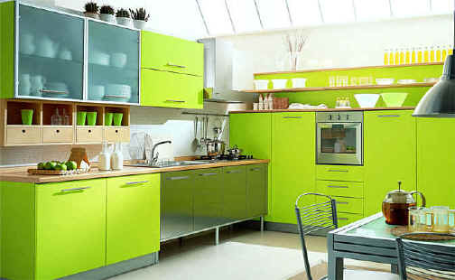 Neon Green Kitchen
