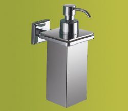 Nameeks Gedy Colorado Wall Mounted Stainless Steel Soap Dispenser with Chrome Holder