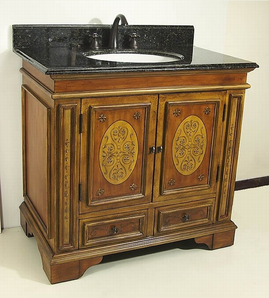 Empire The Rialto Collection 30 Bathroom Vanity Hand Painted,Distressed Wood Vanity