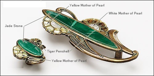 Schaub & Company Symphony Series - Heirloom Treasures Jade-Mother of Pearl Knob