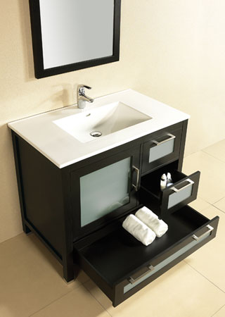 Ronbow Contempo Collection Athena 37 Inch W Vanity with Ceramic Sinktop