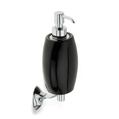 Nameeks Stilhaus Zefiro Wall Mounted Ceramic Soap Dispenser with Chrome Mount