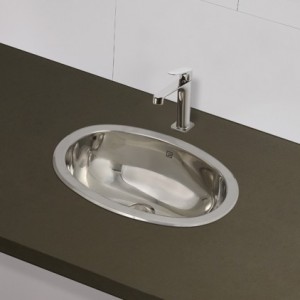 Decolav Simply Stainless Stainless Steel Under Counter Oval Basin