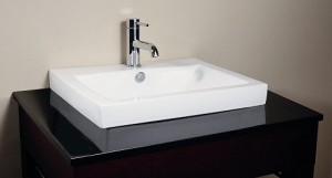 Xylem Semi-Recessed Rectangular Ceramic Sink