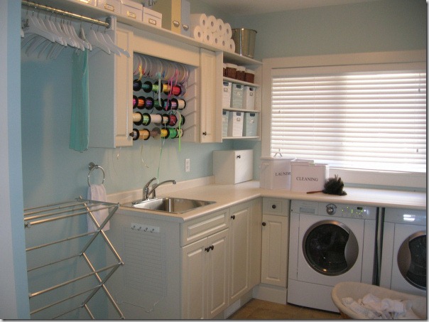 Laundry Room With Wrapping Station