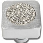 Atlas Homewares Small Square Inset Crystal Knob