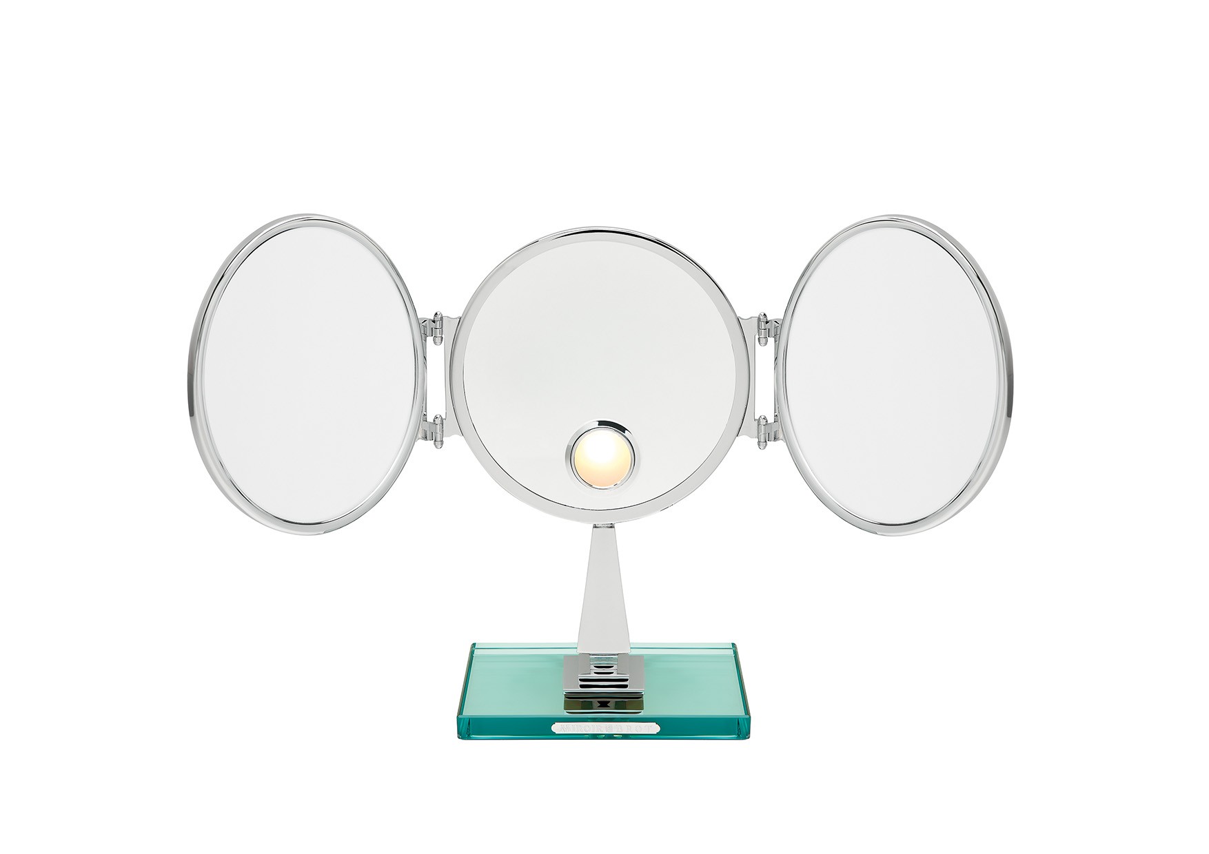 Miroir Brot Prestiges Short Stand with 3 Mirrors on Glass Base