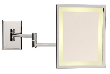 Miroir Brot Squares Wall Mounted Mirror on Double Arm With Light