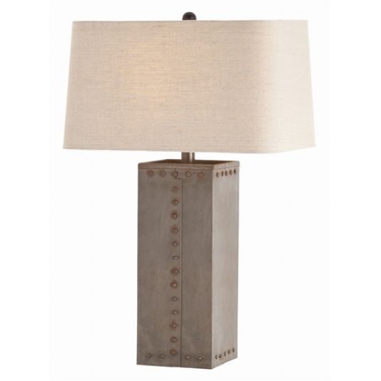 Arteriors Richland Tall Distressed Natural Iron Riveted Lamp