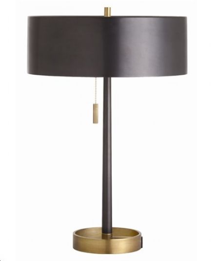 Arteriors Violetta Vintage Brass Black Iron Lamp