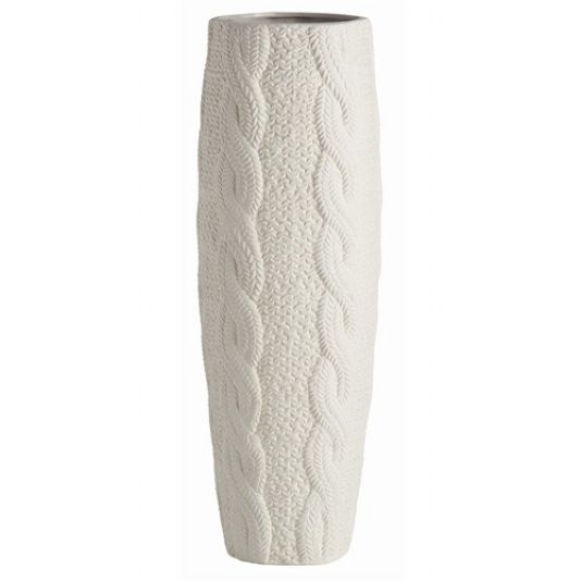 Arteriors Shea Cable Knit Porcelain Vase