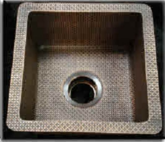 Rachiele Square Bar Sink with Textile Finish