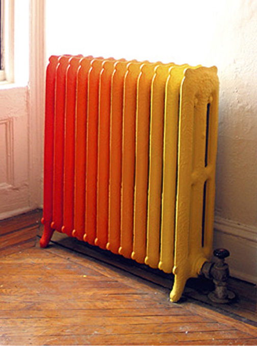 Ombre radiator - via Poppy Gall Design Studio