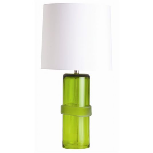 Arteriors Topher Green Irregular Banded Glass Lamp