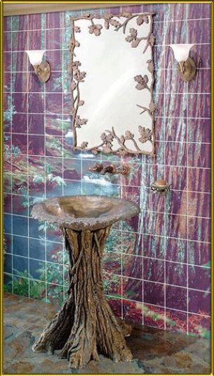 Elite Bath Fairy Tale Oak Pedestal and Vessel