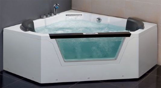 Ariel Clear Wall Whirlpool Tub