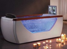 Eago Freestanding Whirlpool Tub With TV Screen
