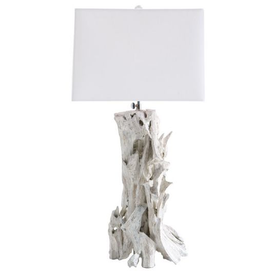 Arteriors Bodega Distressed White Driftwood Lamp