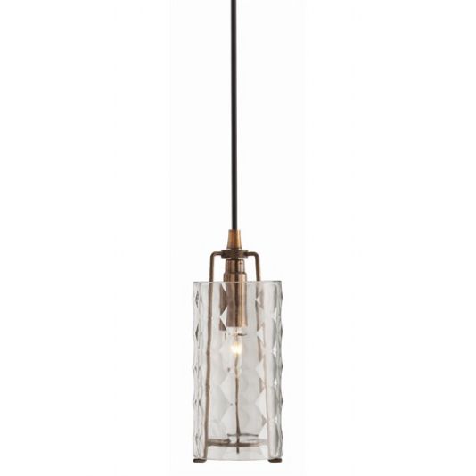 Arteriors Ice Faceted Small Clear Glass/Iron Pendant