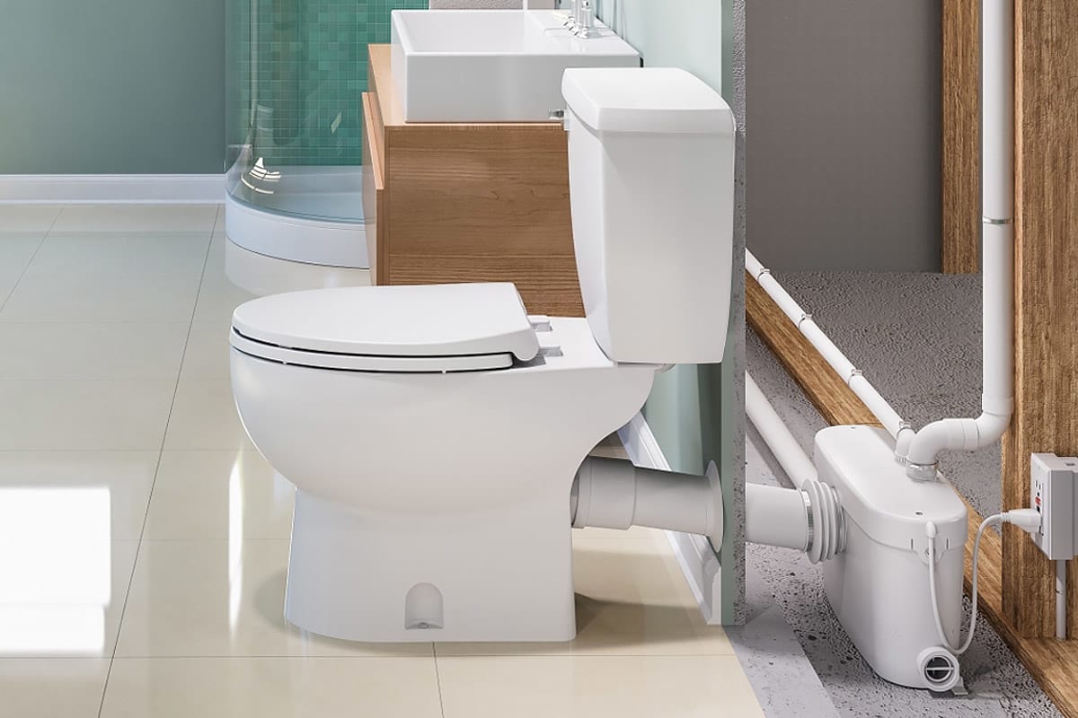 sewage ejector system vs upflush toilet