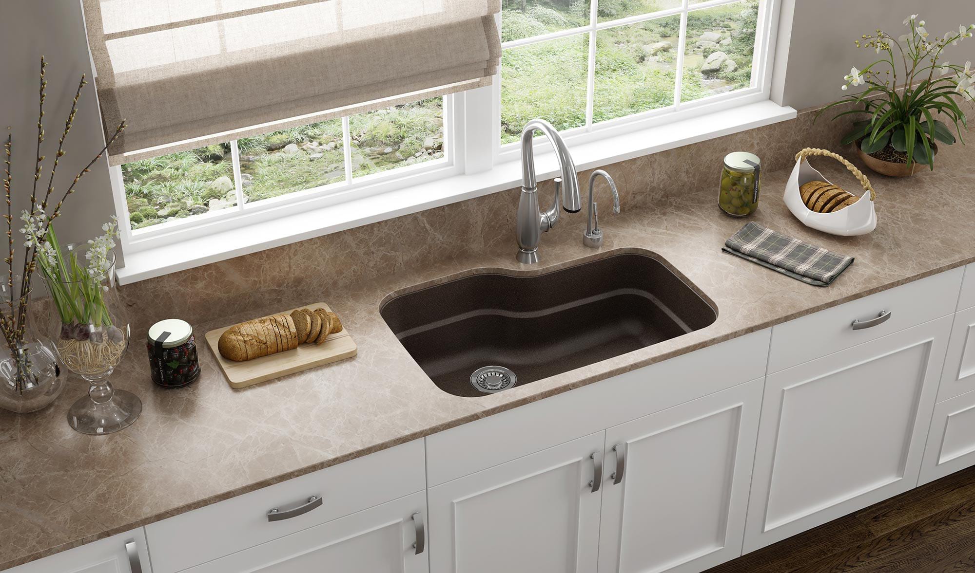 pictures of granite kitchen sink