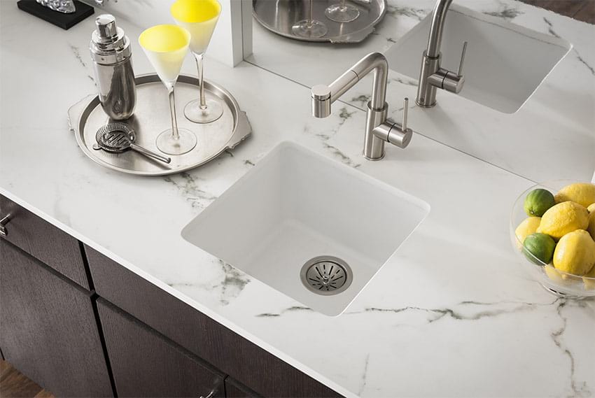 integrated stone kitchen sink