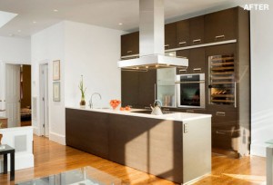 Before and after kitchen - stainless steel
