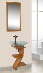 Dreamline Modern Wood And Glass Bathroom Vanity Set