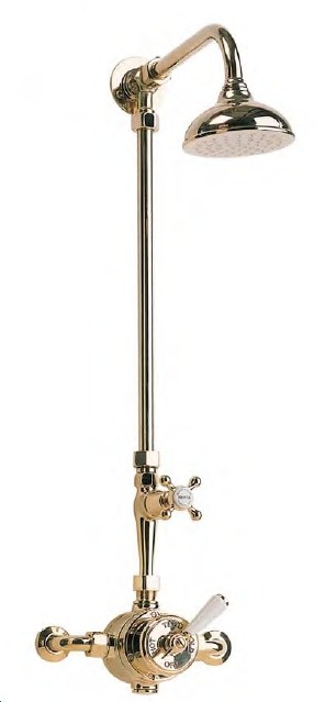 Barber Wilsons Mastercraft Exposed Thermostatic Shower with Volume Control and 5 Inch Rain Head