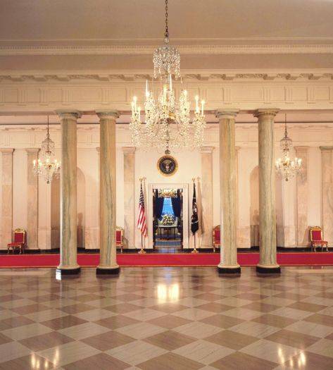 White House-North Portico- Entrance Hall