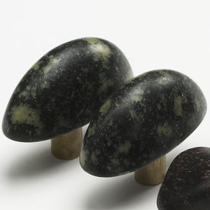 Schaub & Company Michigan Naturals Small Pair Rock Knobs- Black