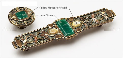 Schaub & Company Symphony Series - Heirloom Treasures  Jade-Mother of Pearl Knob