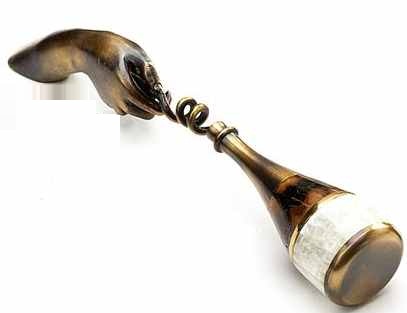 Hand with Bottle Corkscrew Pull