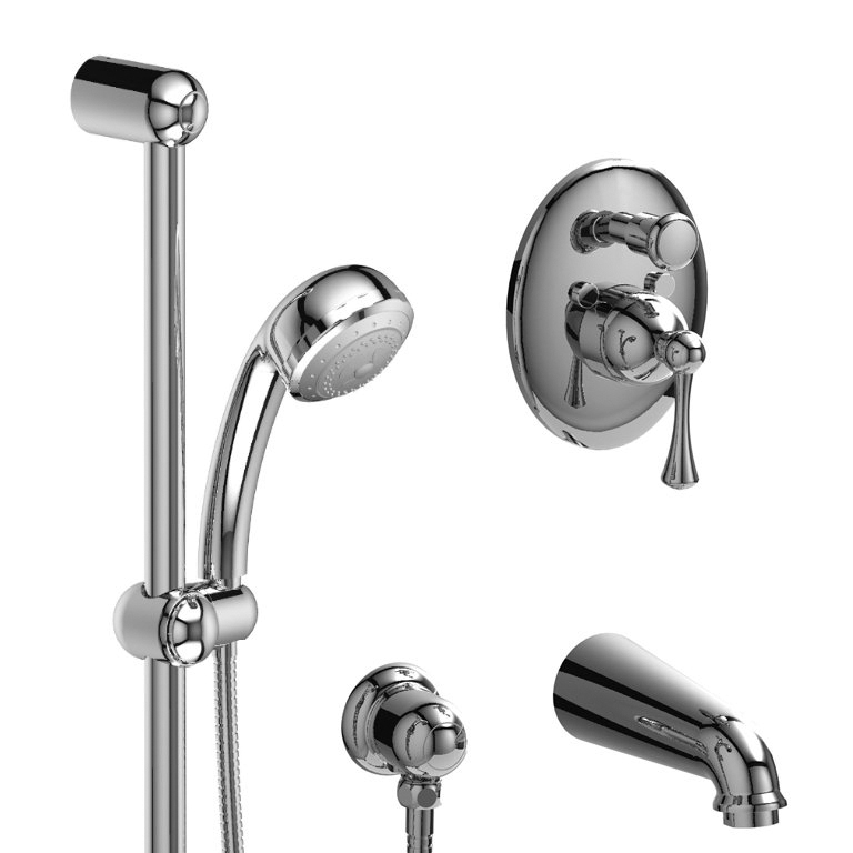 Riobel Jinny Pressure Balance Tub and Shower with Diverter and Stops