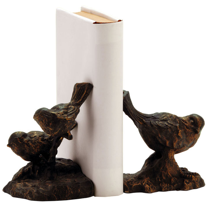 Mothers Day Gift-Arteriors Sparrow Iron Bookends