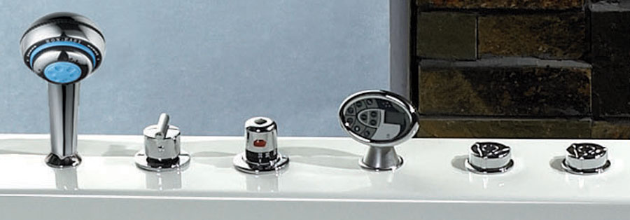 Eago Oval Free Standing Whirlpool Bath Tub_faucets_controls