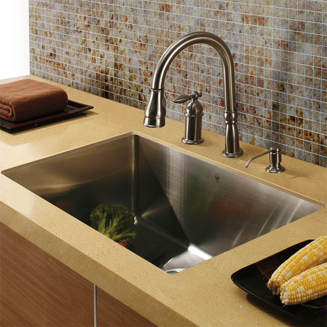 Vigo Premium Collection Undermount Stainless Steel Kitchen Sink and Fauce