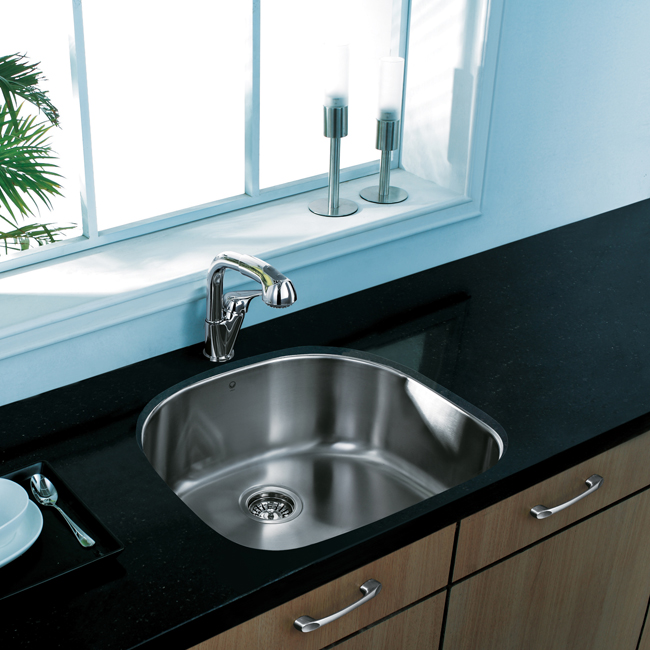 igo Premium Collection Undermount Stainless Steel Medium Kitchen Sink and Faucet