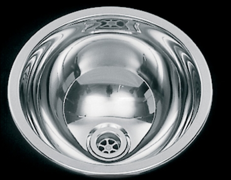 Neo-Metro Round Stainless Steel Drop In Basin