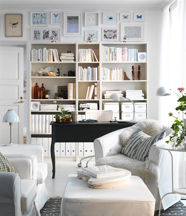 Decorating-with-White-Library