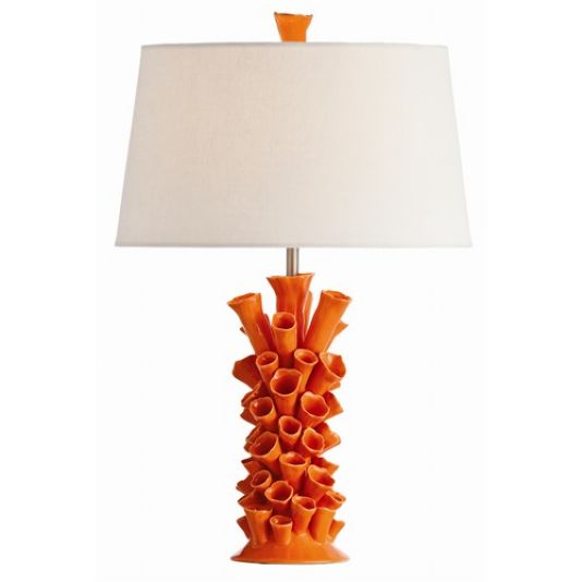 Arteriors-Cassidy-Orange-Porcelain-Lamp